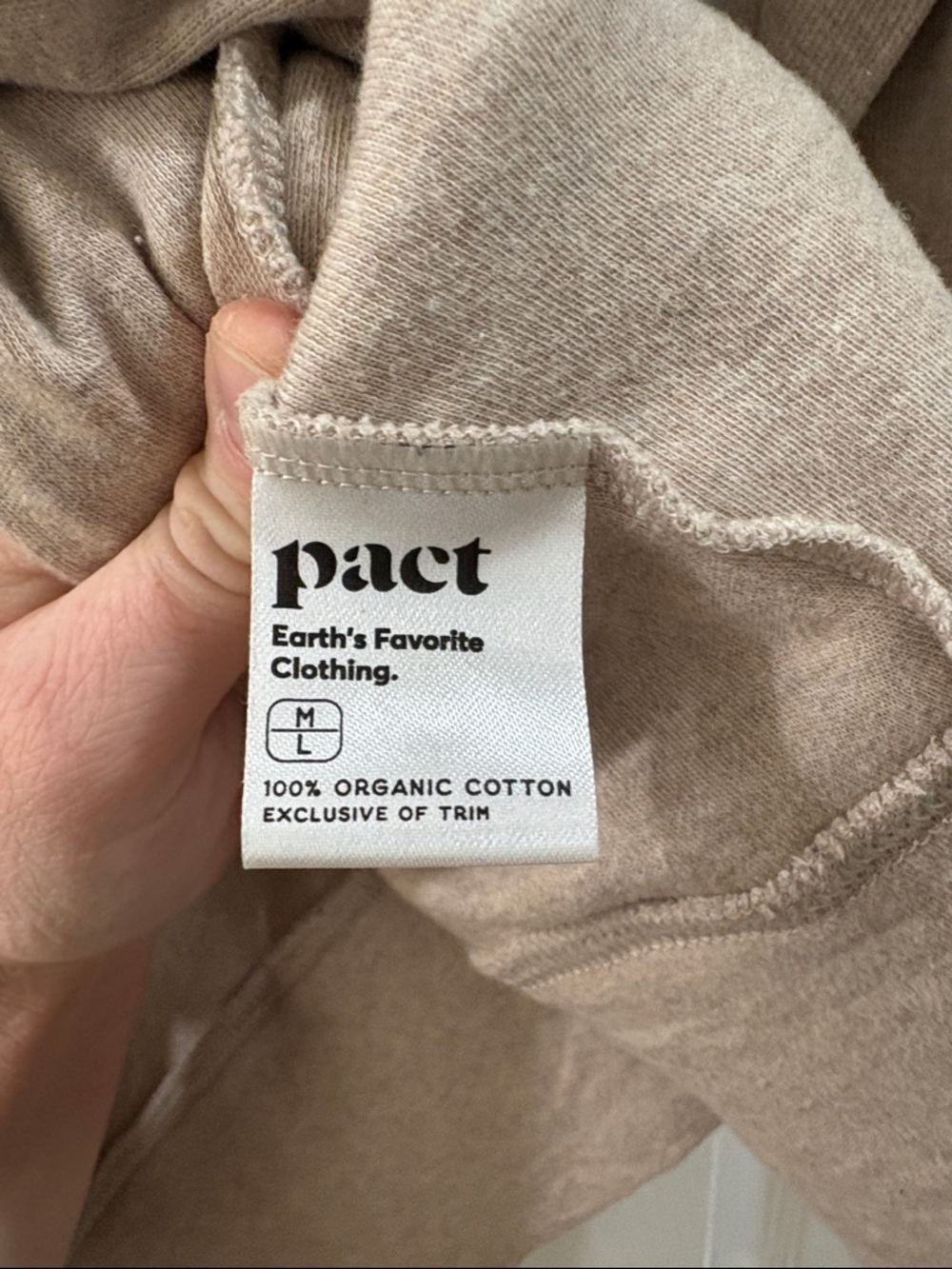 Pact Airplane Cardigan Size M/L Heather Wheat Tan Organic Cotton Top Casual - Picture 5 of 10